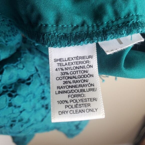 Loft Green Lace High Neck Bodycon Dress Size 0 - Picture 8 of 8